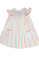 Delaney 140 Striped Smocked Bishop Dress