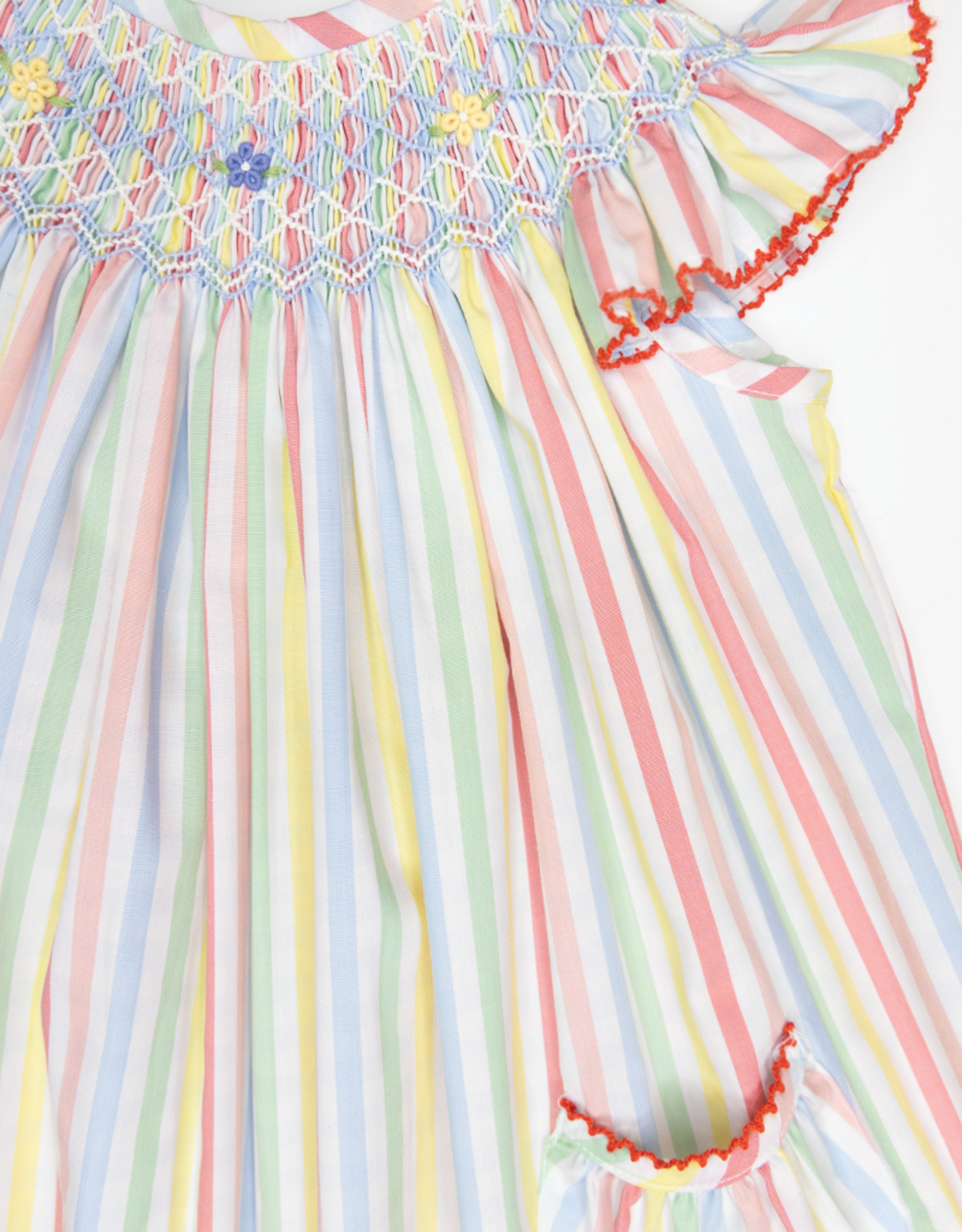 Delaney 140 Striped Smocked Bishop Dress