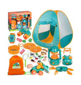 Fun Little Toys Camping Tent with 30 piece set