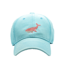 Harding Lane Embroidered Hat Aqua Whale