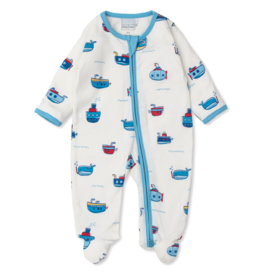 Kissy Kissy Ocean Traffic Zip Footie