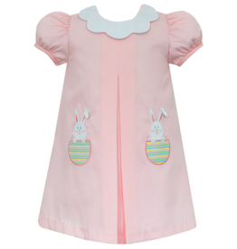 Claire and Charlie Easter Egg Pink Pique Float Dress