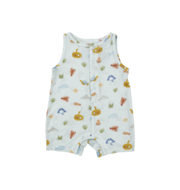 Angel Dear Shortie Romper Inky Ocean