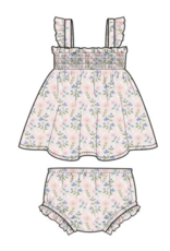 Angel Dear ADS24 Ruffle Strap Smocked Top/Diaper Cover Simple Pretty Floral
