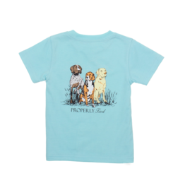 Properly Tied (Size 6) Short Sleeve Tee Triple Dog Artic Blue