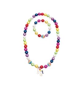 GreatPretenders Gumball Rainbow Necklace Bracelet Set