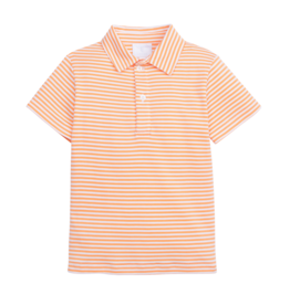 Little English Short Sleeve Polo Orange Stripe