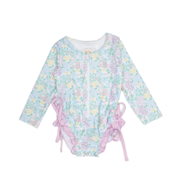 Swoon Baby Rashguard Pink Floral Swimsuit
