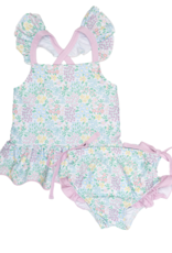 Swoon Baby 2464 Tunic Pink Floral 2 pc Swimsuit
