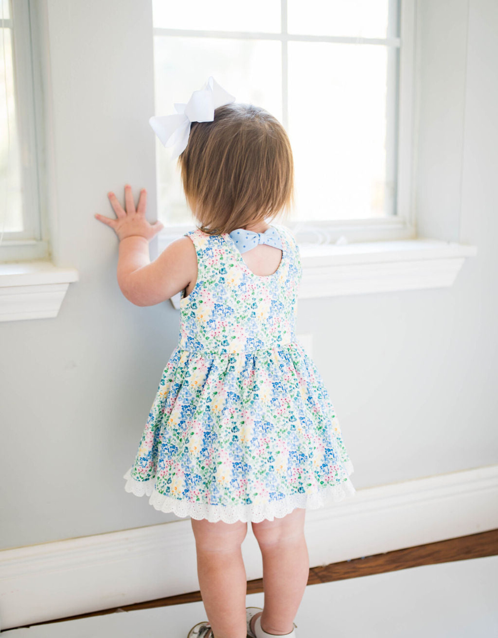 Swoon Baby 2413 Blue Floral Bubble Dress