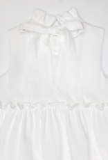 Lulu Bebe LBS24 White Stripe Tier Dress