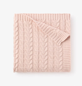 Elegant Baby Horseshoe Cable Blanket Pink