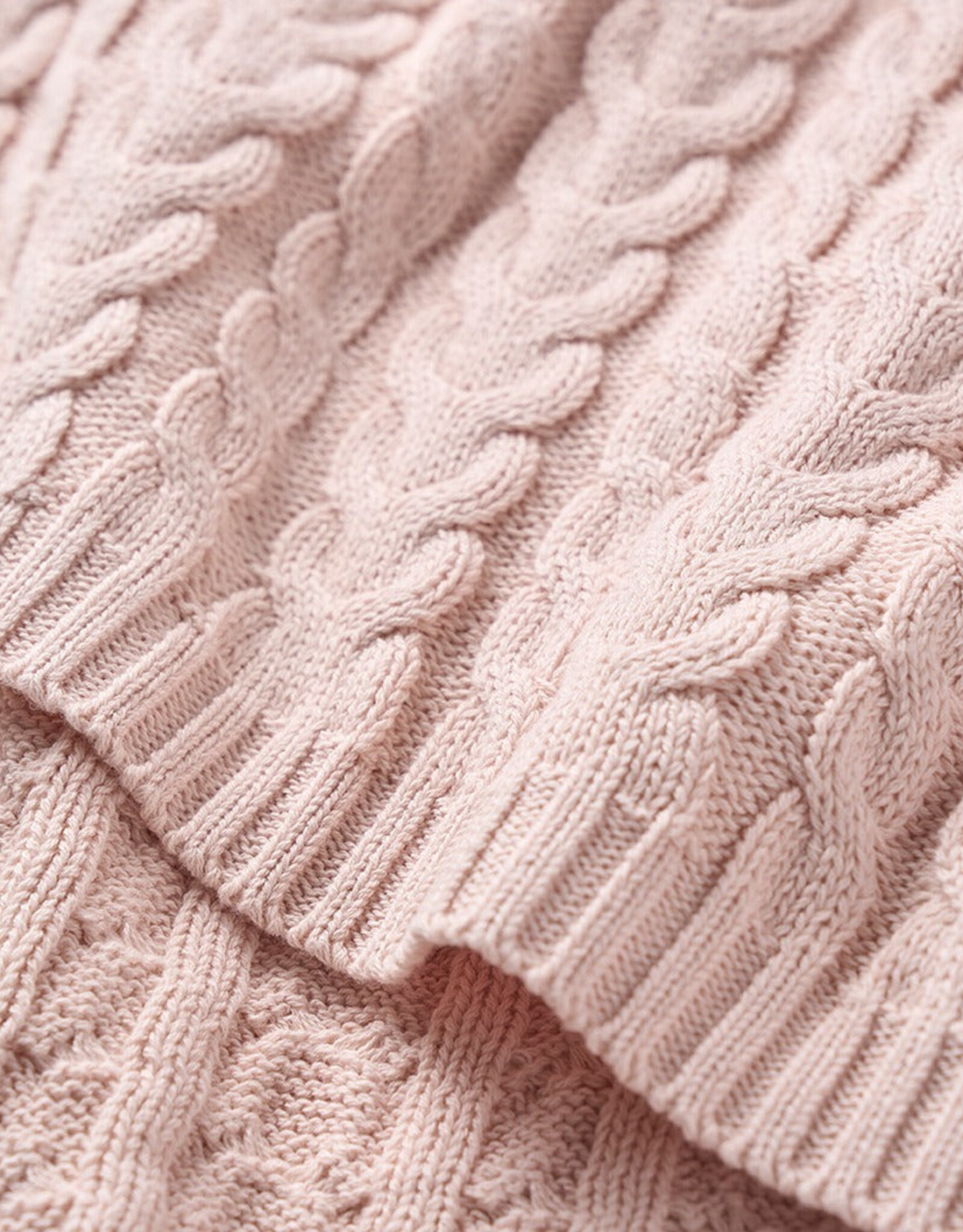 Elegant Baby EB Horseshoe Cable Blanket Pink
