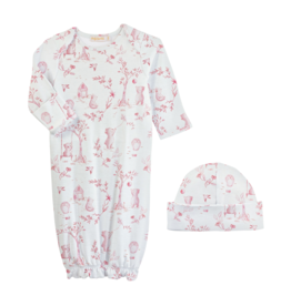 Baby Club Chic Toile de Juoy Gown & Hat Set