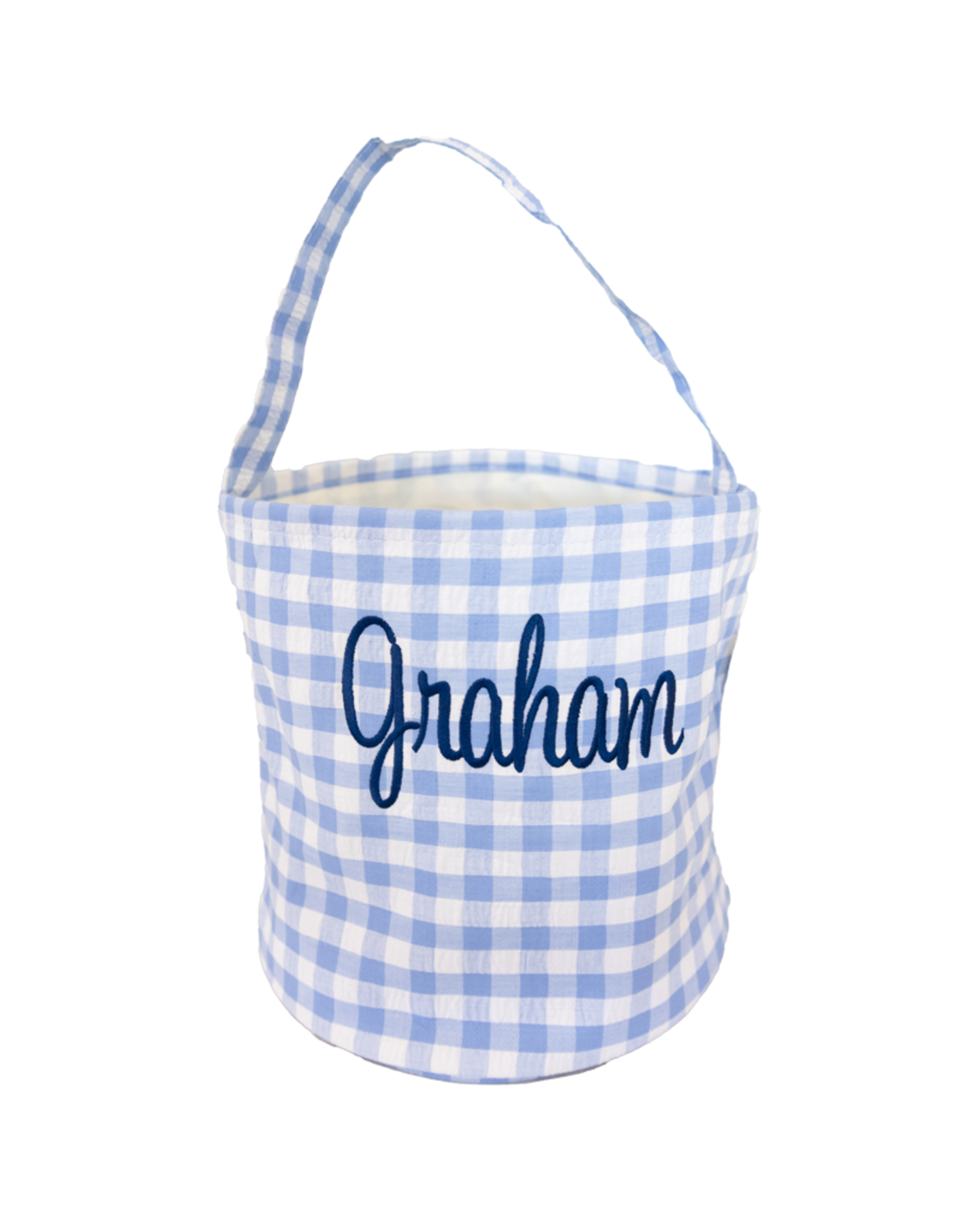 Zsa Zsa & Lolli ZZL Gingham Bucket w/Embroidery BLUE