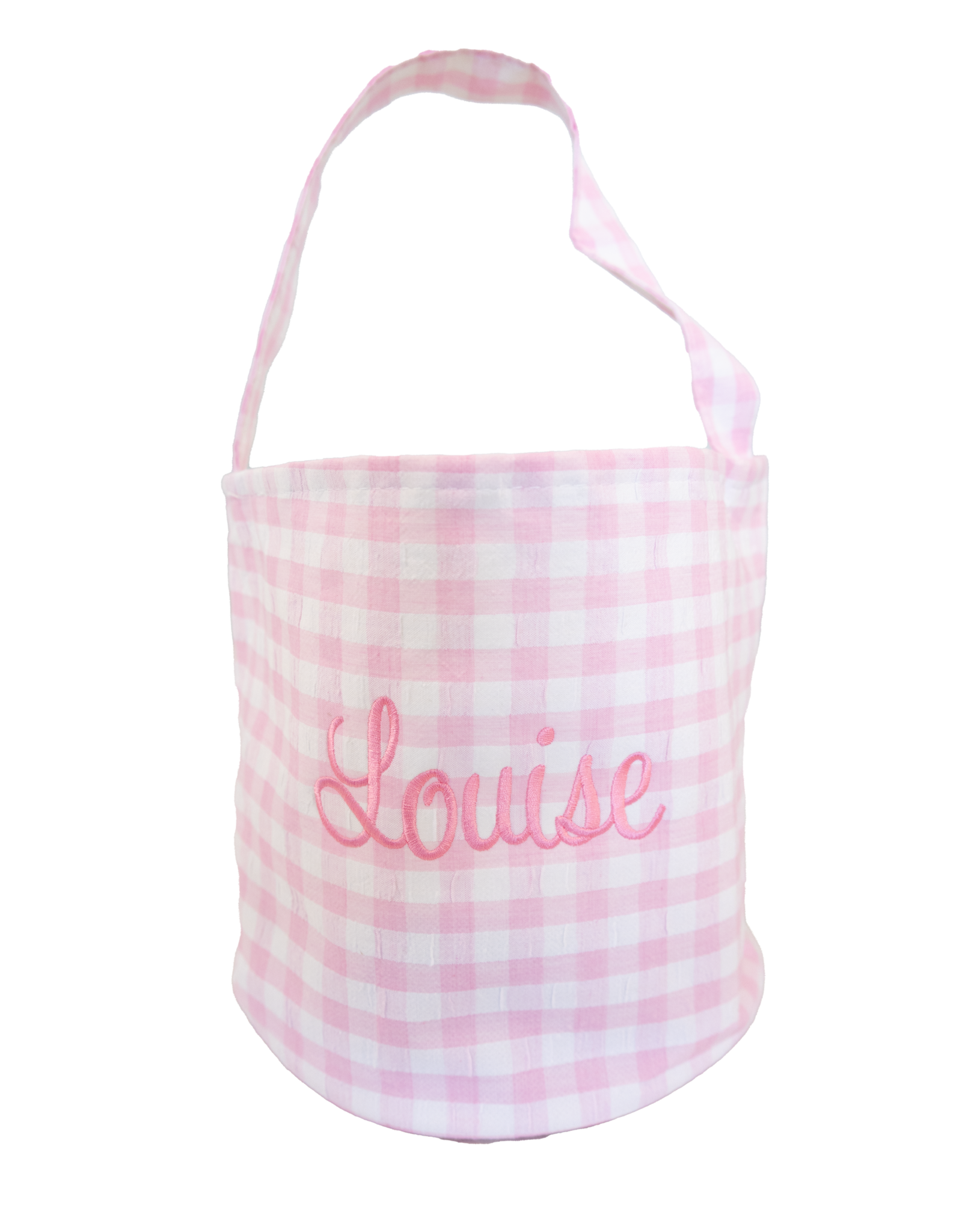 Zsa Zsa & Lolli ZZL Gingham Bucket w/Embroidery PINK