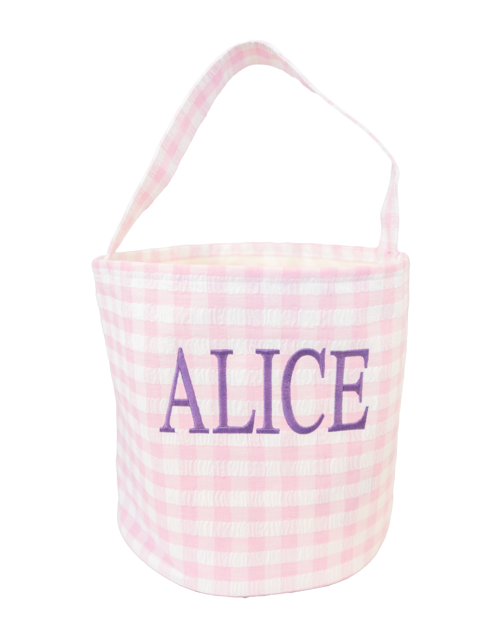 Zsa Zsa & Lolli ZZL Gingham Bucket w/Embroidery PINK