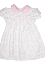 Charming Little One GQ1312 Pink Bunny Toile Dress
