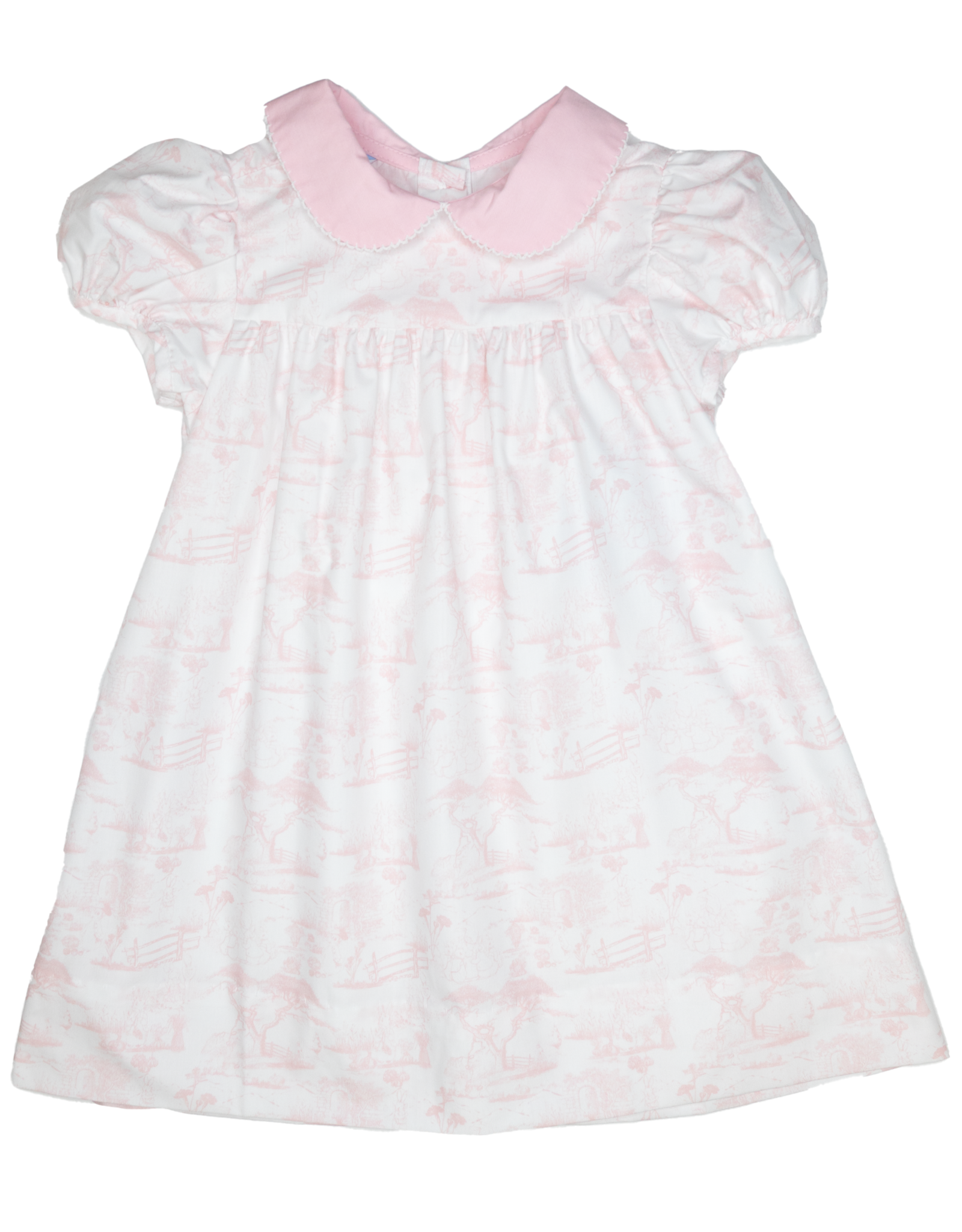 Charming Little One GQ1312 Pink Bunny Toile Dress