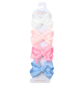 Beyond Creations 4  pack 3" bow set pastel