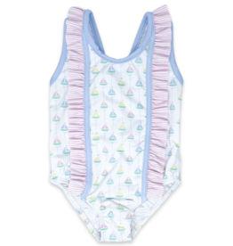 Lullaby Set Sun and Sand Rash Guard Set Rainbow Stripe - Spoiled Swee -  Spoiled Sweet Boutique