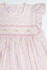 Petit Bebe 401D Sophia Pink Floral Smocked Dress