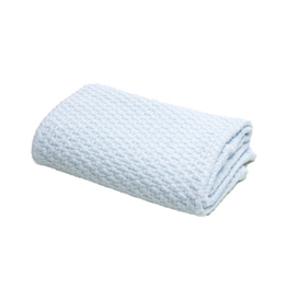 A Soft Idea Stonewashed Basketweave Blanket Blue