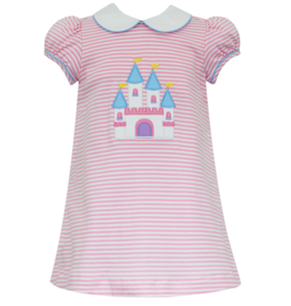 Claire and Charlie Pink Stripe Castle Dress