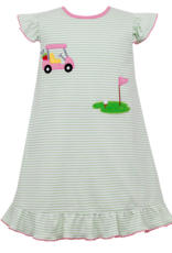 Claire and Charlie 5013D Green Stripe Golf Dress