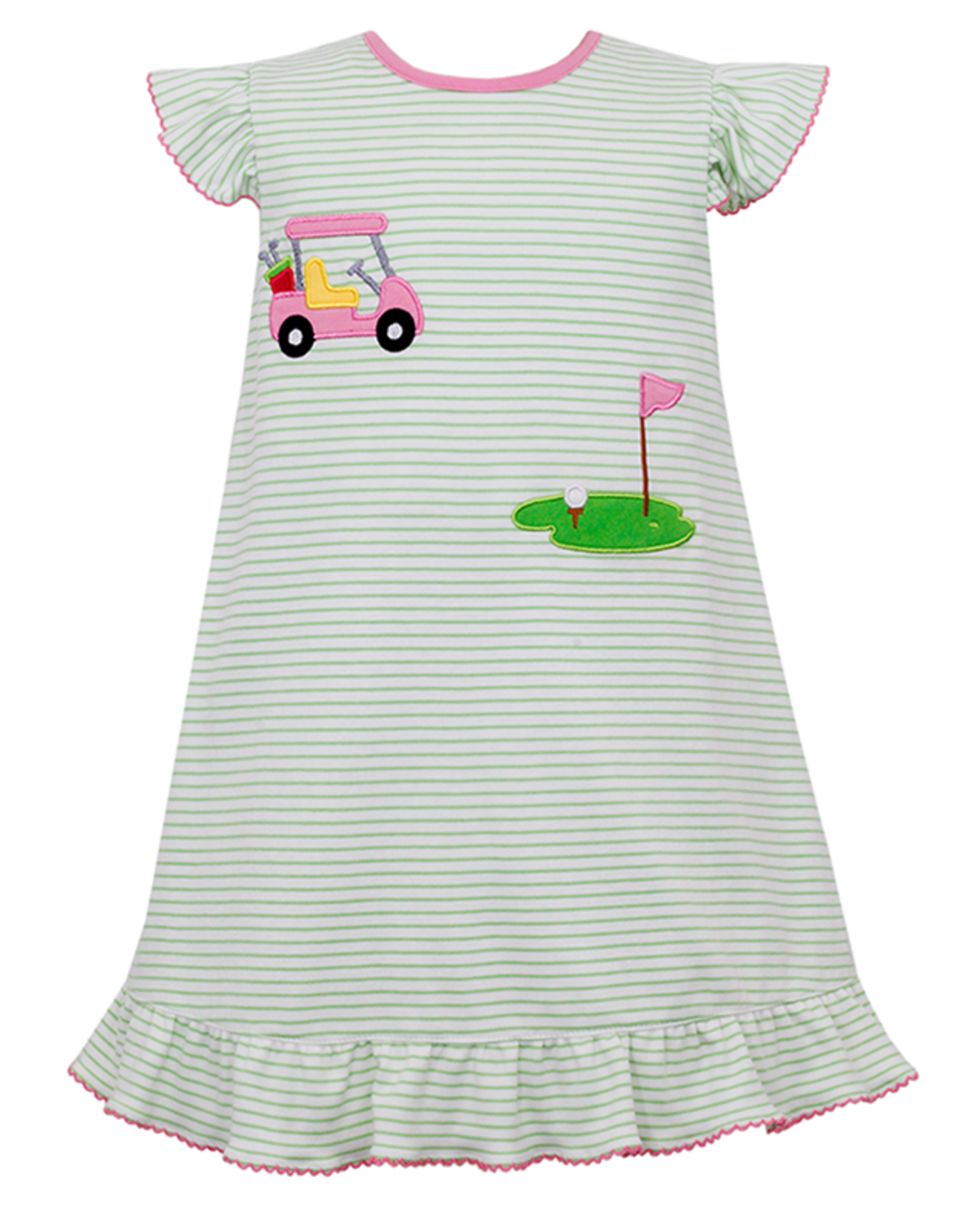 Claire and Charlie 5013D Green Stripe Golf Dress