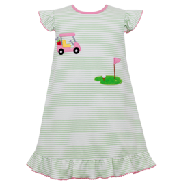 Claire and Charlie Green Stripe Golf Dress