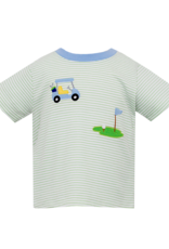 Claire and Charlie 5013P Green Stripe Golf Shirt
