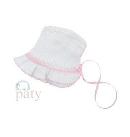 Paty, Inc. Bonnet w/pink chiffon