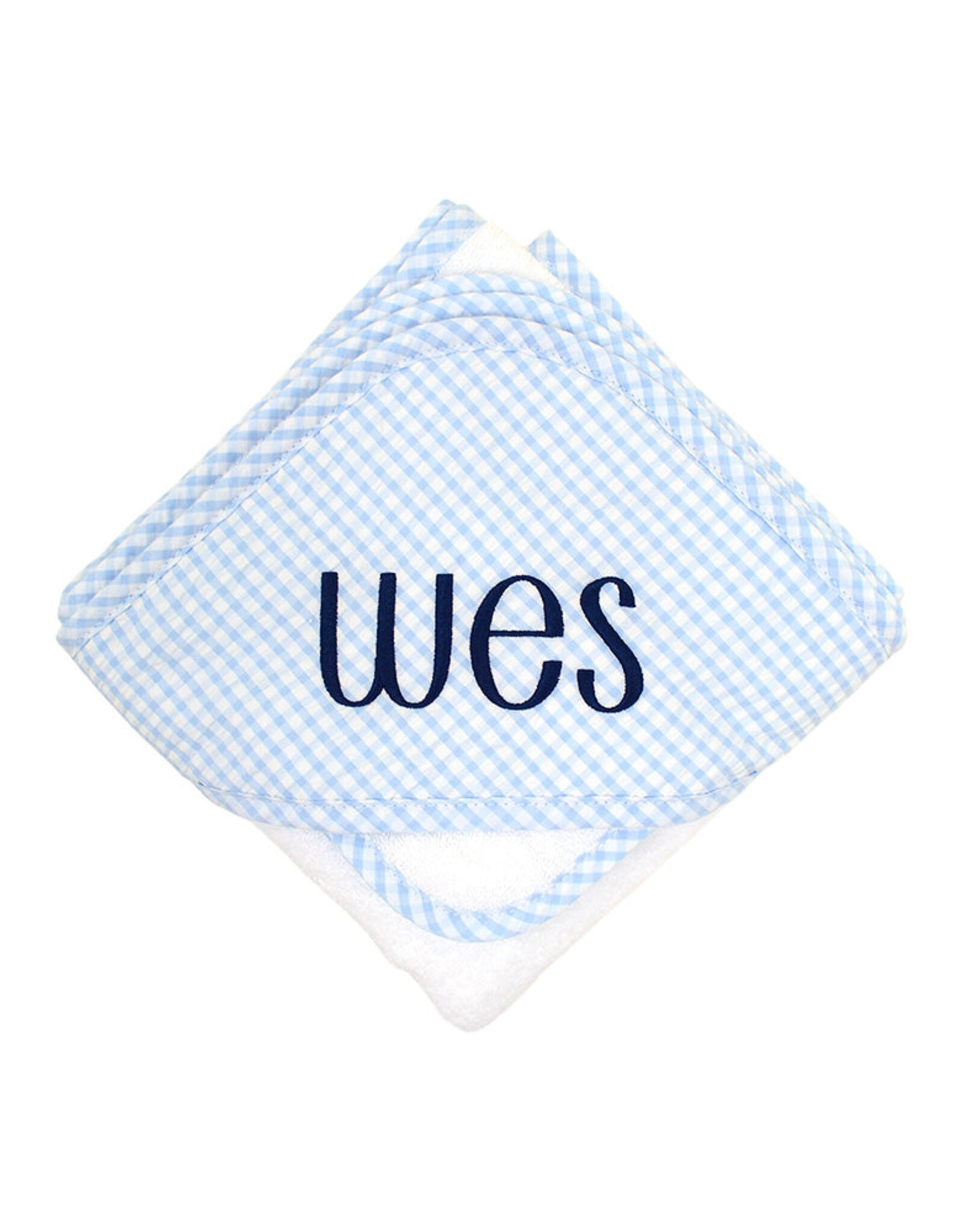 3 Marthas 3M Boxed Hooded Towel Set Blue Check