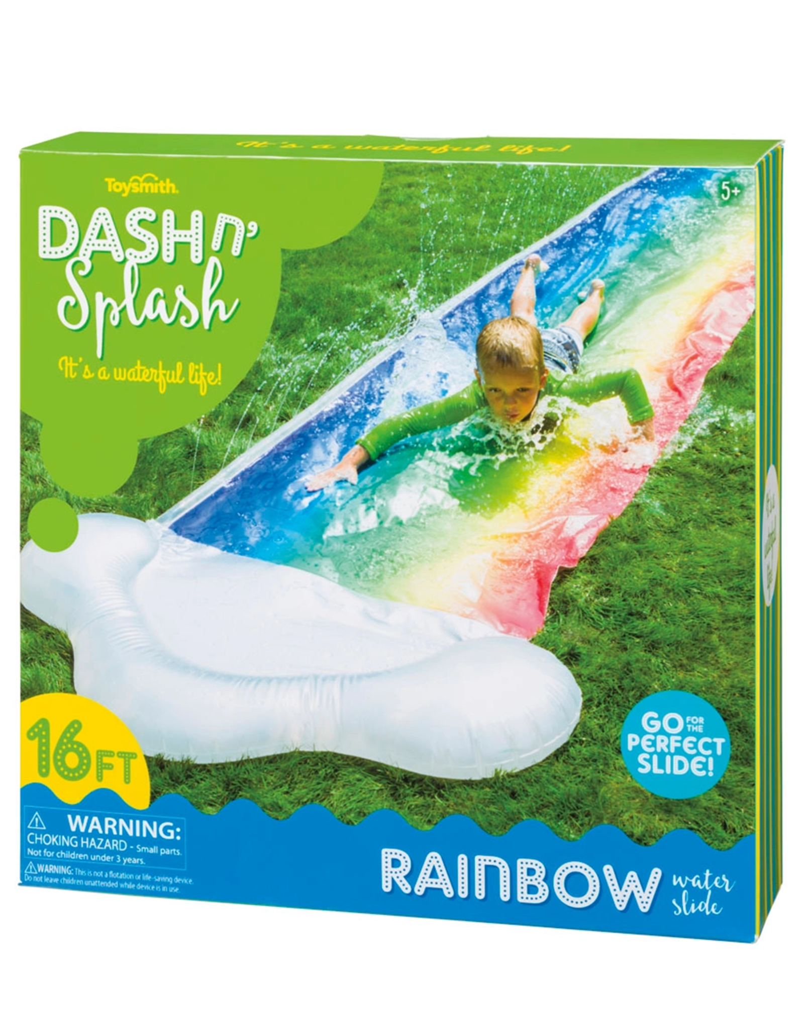 Toysmith Dash n' Splash Rainbow Water Slide