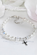 Collectables CJ-468 6" Crystals Pearls Bracelet