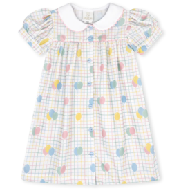 Lullaby Set Breccan Dress Party Time Balloon Plaid