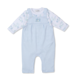 Kissy Kissy (3 Month) Forest Fun Overall Set Blue