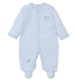 Kissy Kissy Forest Fun Stripe Footie Blue