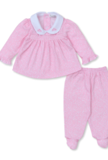 Kissy Kissy Fall Flower Patch Smocked Pant Set Pink