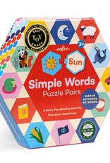 Eeboo Simple Words Hexagon Puzzle Pairs