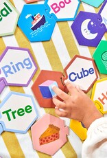 Eeboo Simple Words Hexagon Puzzle Pairs