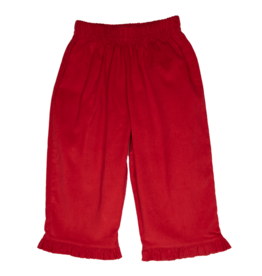 Luigi Corduroy Ruffle Pant Red