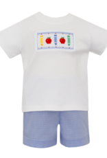 Petit Bebe 115M Back To School Smocked Short Set
