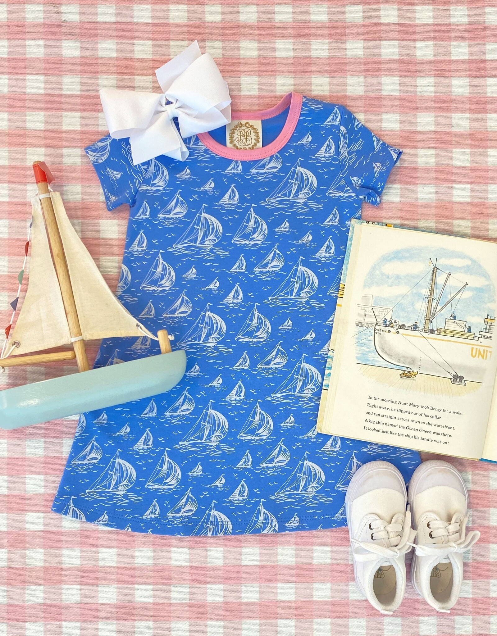 TBBC SS Polly Play Dress St Simon Sailboats