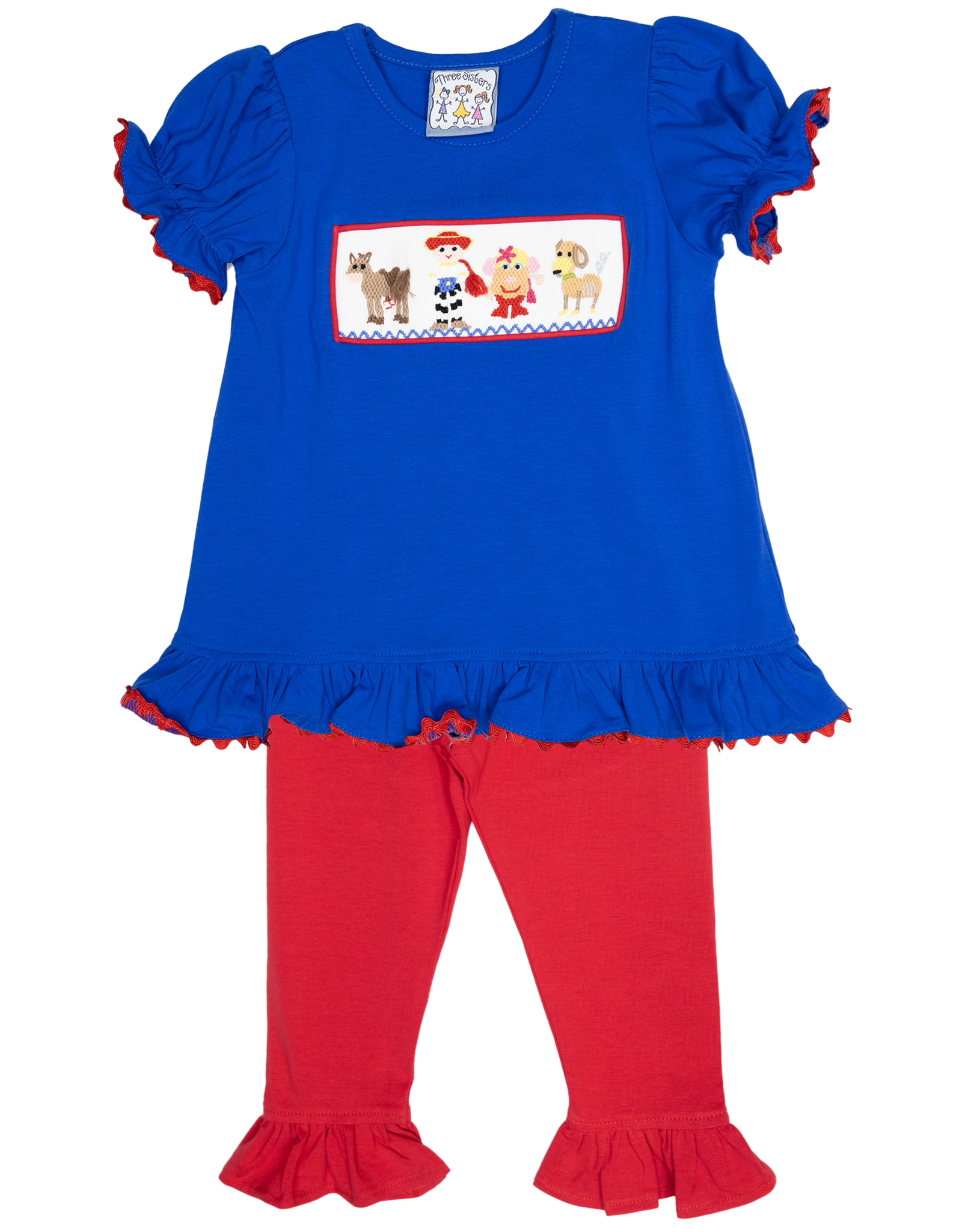 Three Sisters 752 Toy Time Smocked Ruffle Pant Set