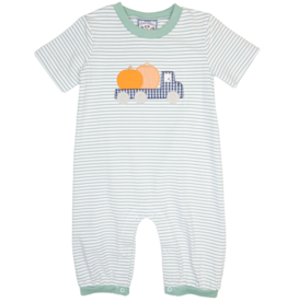 Three Sisters Pumpkin Truck Applique Romper