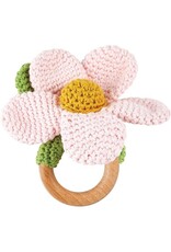 Stephan Baby Pink Daisy Rattle