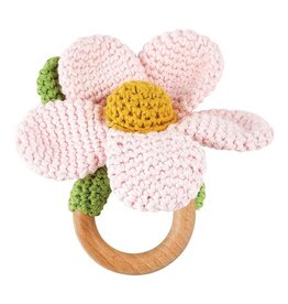 Stephan Baby Pink Daisy Rattle