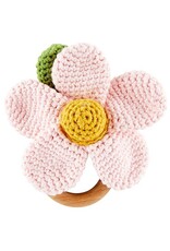 Stephan Baby Pink Daisy Rattle